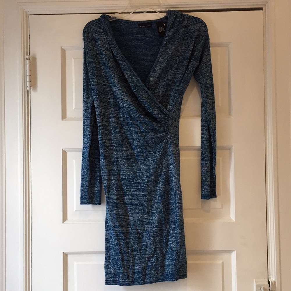 Sparkly Faux Wrap Dress